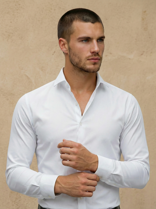 AVOREN Tailored Stretch Dress Shirt